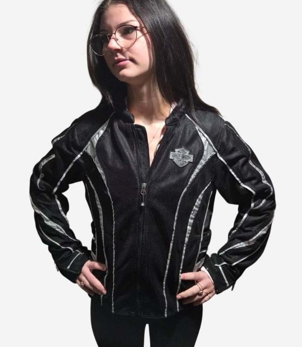 Harley-Davidson Women's Black Reflective Motorcycle Jacket, inner lining, small